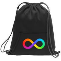 Neurodiversity Rainbow Infinity Autism Sweatshirt Cinch Pack Bag