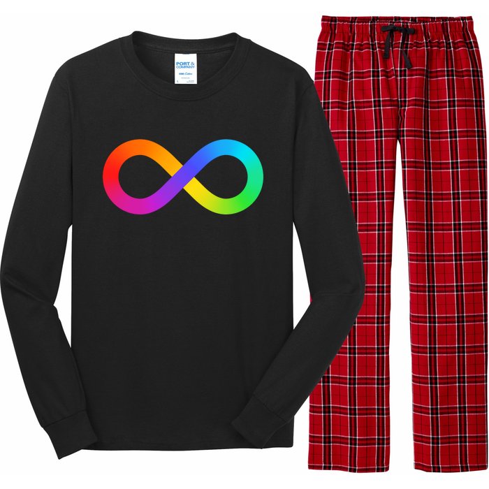 Neurodiversity Rainbow Infinity Autism Long Sleeve Pajama Set