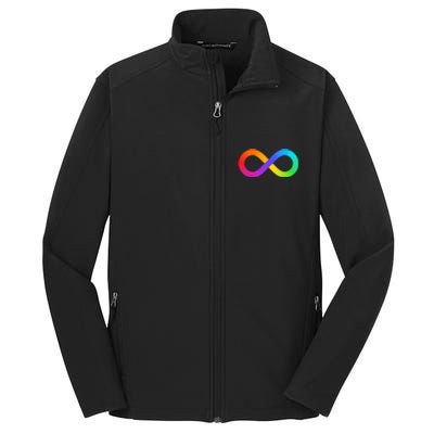 Neurodiversity Rainbow Infinity Autism Core Soft Shell Jacket