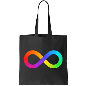 Neurodiversity Rainbow Infinity Autism Tote Bag