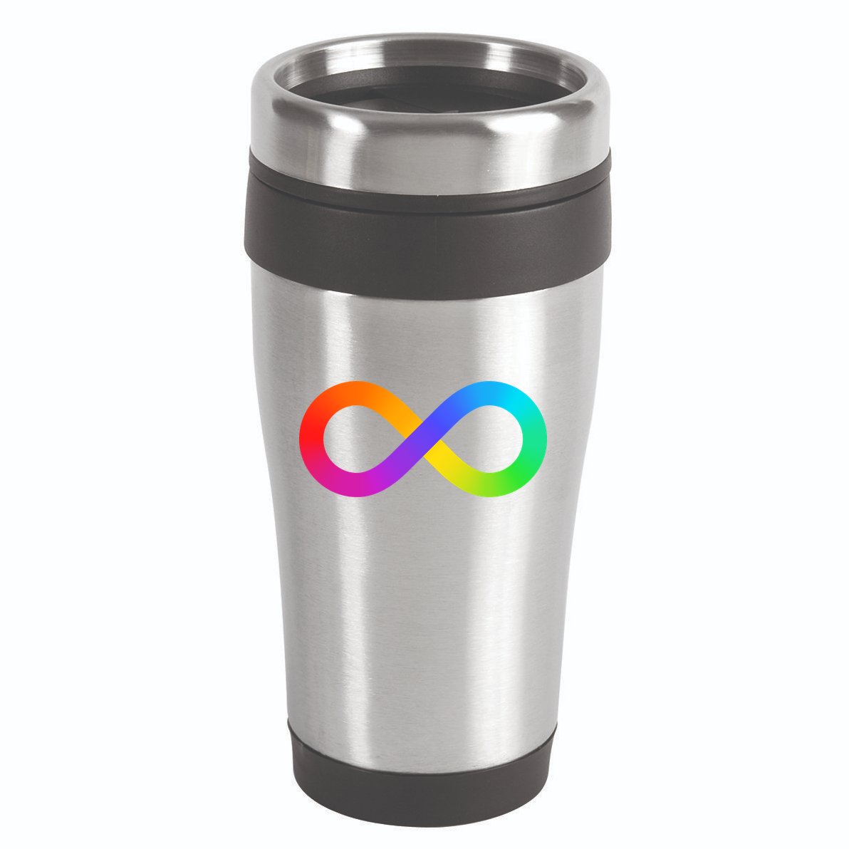 Neurodiversity Rainbow Infinity Autism 16oz Travel Tumbler