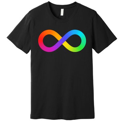 Neurodiversity Rainbow Infinity Autism Premium T-Shirt