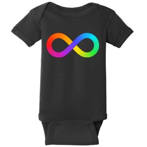 Neurodiversity Rainbow Infinity Autism Baby Bodysuit