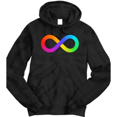 Neurodiversity Rainbow Infinity Autism Tie Dye Hoodie