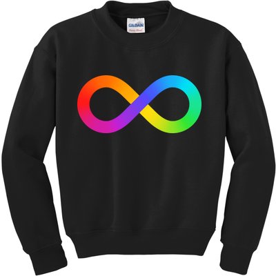 Neurodiversity Rainbow Infinity Autism Kids Sweatshirt