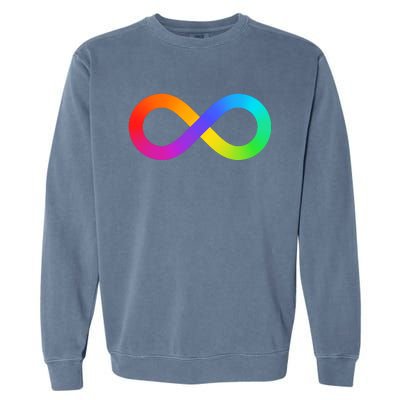 Neurodiversity Rainbow Infinity Autism Garment-Dyed Sweatshirt