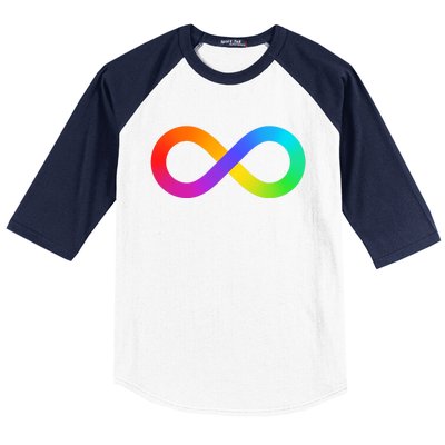 Neurodiversity Rainbow Infinity Autism Baseball Sleeve Shirt