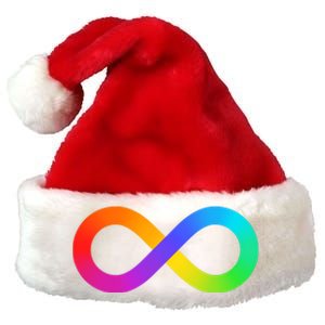 Neurodiversity Rainbow Infinity Autism Premium Christmas Santa Hat