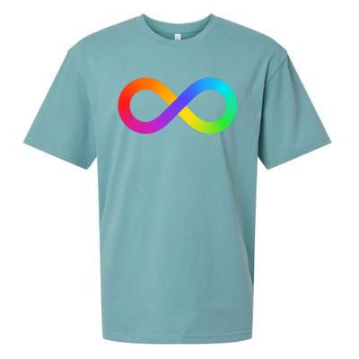 Neurodiversity Rainbow Infinity Autism Sueded Cloud Jersey T-Shirt