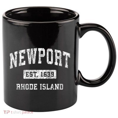 Newport Rhode Island Ri Vintage Established Sports 11oz C Handle Ceramic Mug