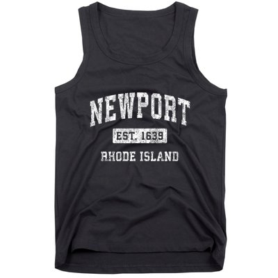 Newport Rhode Island Ri Vintage Established Sports Tank Top