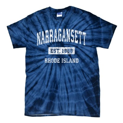 Narragansett Rhode Island Ri Vintage Established Sports Design Tie-Dye T-Shirt