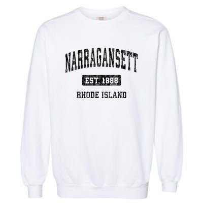 Narragansett Rhode Island Ri Vintage Established Sports Design Garment-Dyed Sweatshirt