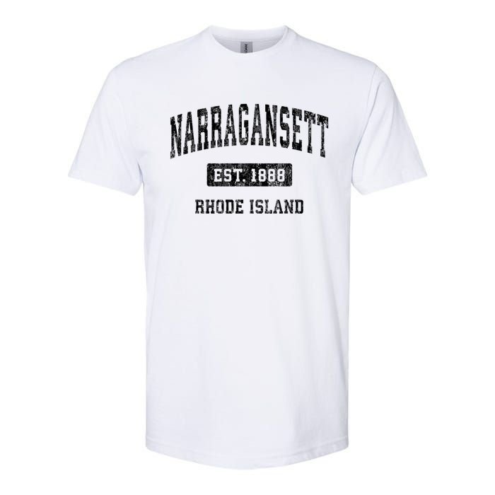 Narragansett Rhode Island Ri Vintage Established Sports Design Softstyle CVC T-Shirt