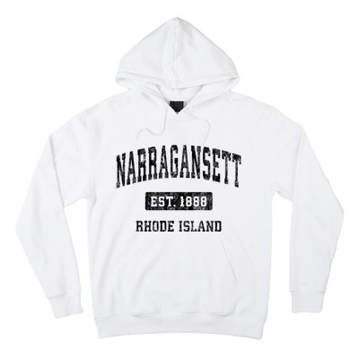 Narragansett Rhode Island Ri Vintage Established Sports Design Hoodie