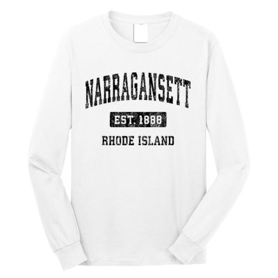 Narragansett Rhode Island Ri Vintage Established Sports Design Long Sleeve Shirt