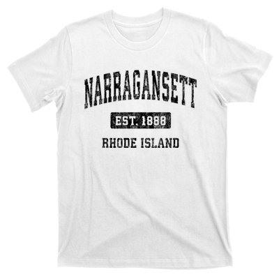 Narragansett Rhode Island Ri Vintage Established Sports Design T-Shirt