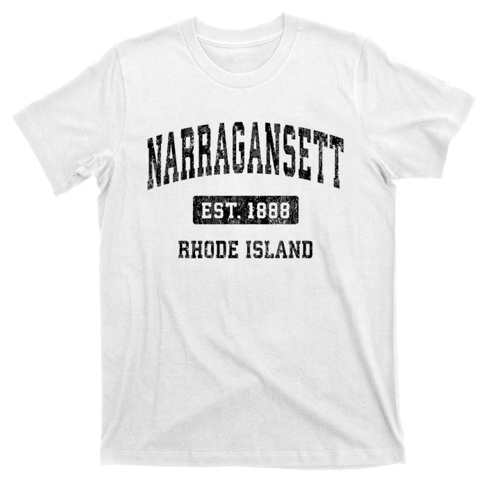 Narragansett Rhode Island Ri Vintage Established Sports Design T-Shirt