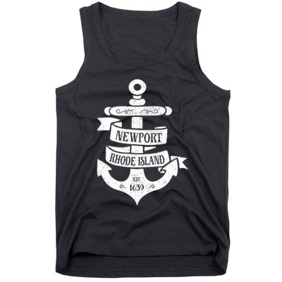Newport Rhode Island Ri Vintage Boat Anchor Tank Top