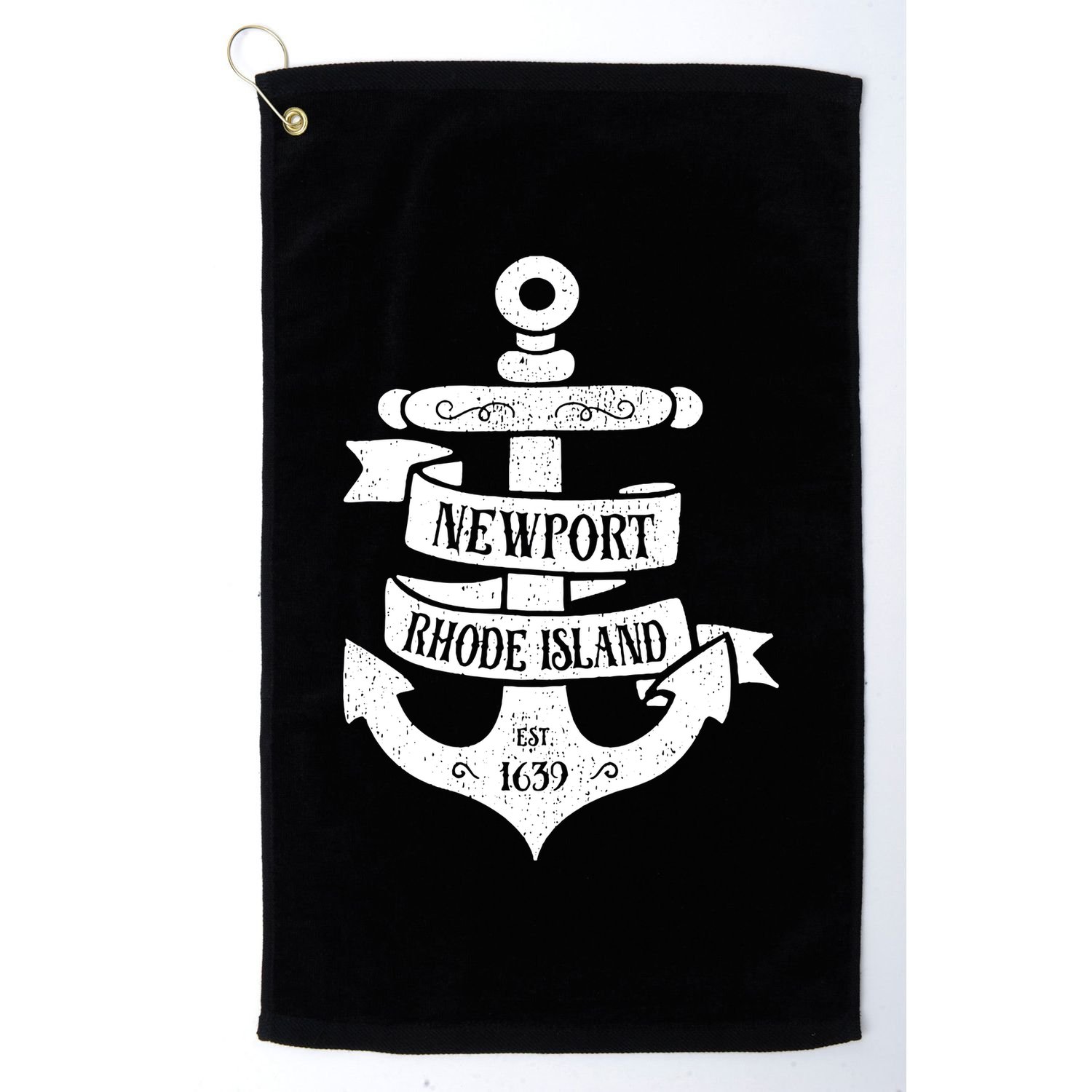 Newport Rhode Island Ri Vintage Boat Anchor Golf Towel