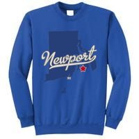 Newport Rhode Island RI Map Sweatshirt