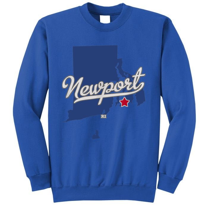 Newport Rhode Island RI Map Sweatshirt