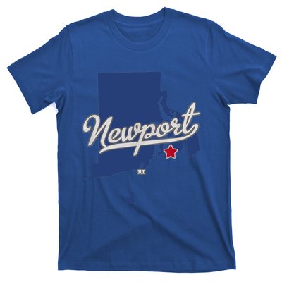 Newport Rhode Island RI Map T-Shirt