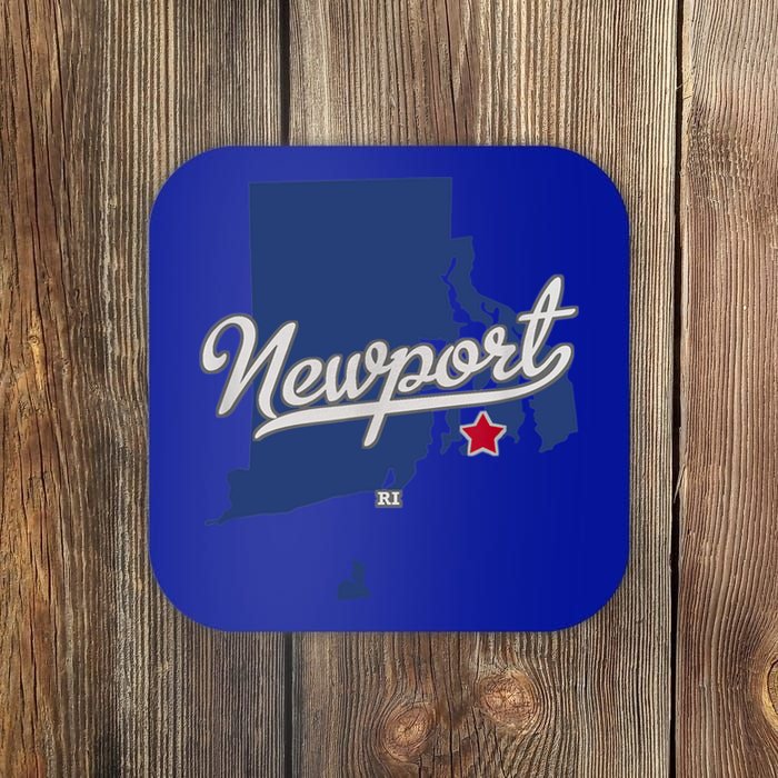 Newport Rhode Island RI Map Coaster