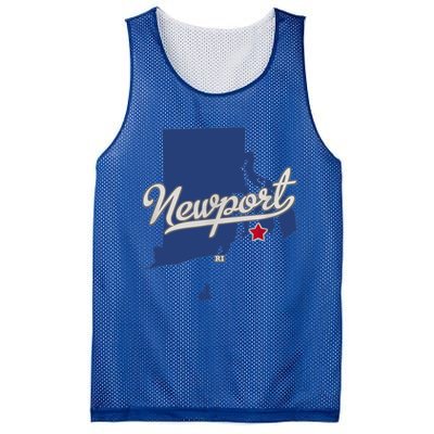 Newport Rhode Island RI Map Mesh Reversible Basketball Jersey Tank