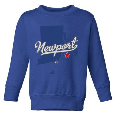 Newport Rhode Island RI Map Toddler Sweatshirt