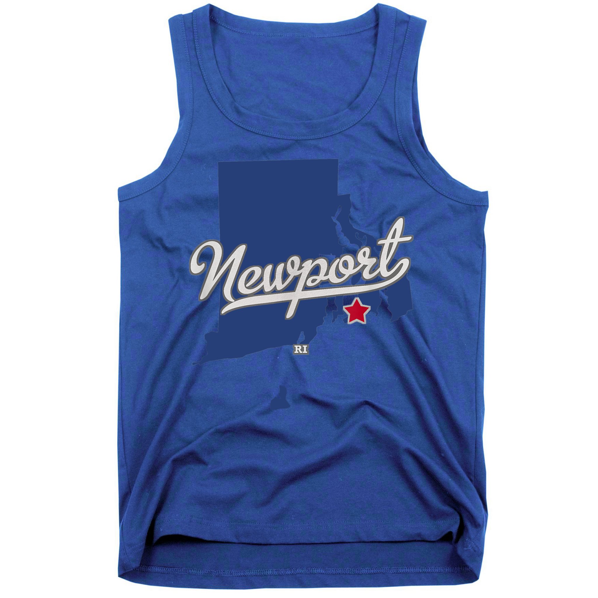 Newport Rhode Island RI Map Tank Top