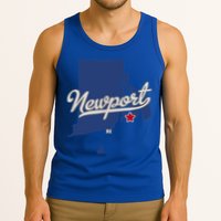 Newport Rhode Island RI Map Tank Top