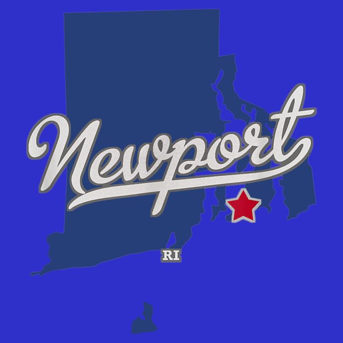 Newport Rhode Island RI Map Tank Top