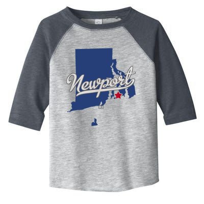 Newport Rhode Island RI Map Toddler Fine Jersey T-Shirt