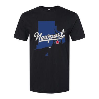 Newport Rhode Island RI Map Softstyle CVC T-Shirt