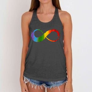 Neurodiversity Rainbow Infinity For Neurodivergent Pride 2 Women's Knotted Racerback Tank