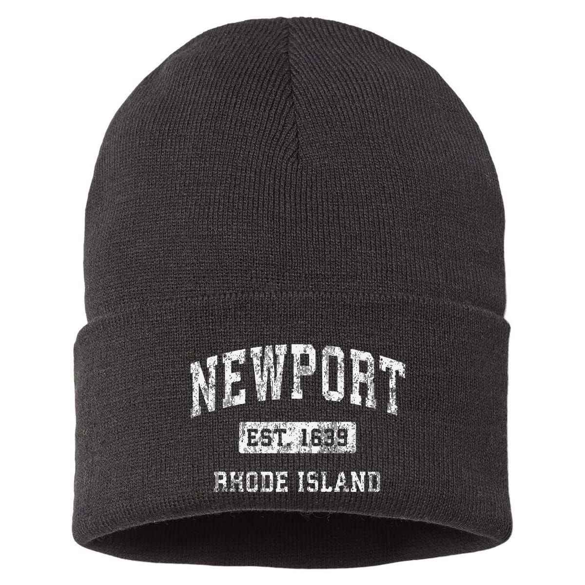 Newport Rhode Island Ri Vintage Established Sustainable Knit Beanie