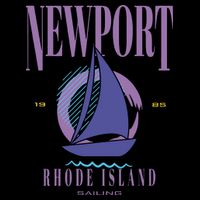 Newport Rhode Island Saling Cooling Performance Crew T-Shirt