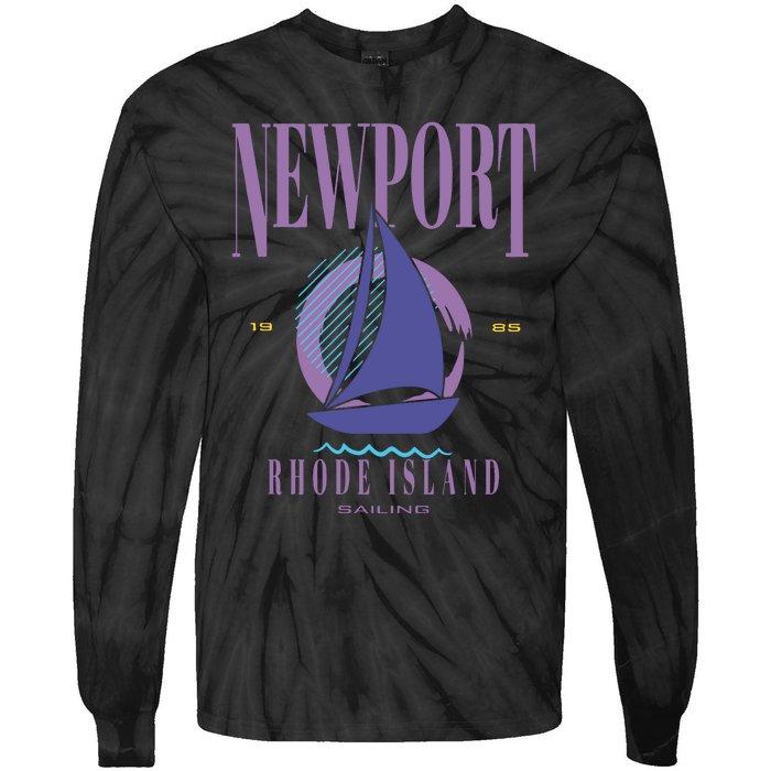 Newport Rhode Island Saling Tie-Dye Long Sleeve Shirt