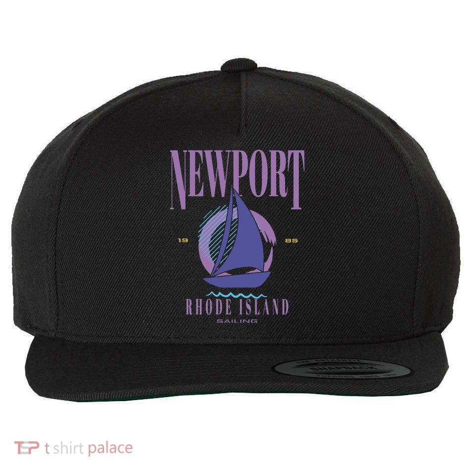 Newport Rhode Island Saling Wool Snapback Cap