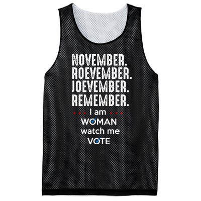 November Roevember Joevember Remember I Am Woman Watch Me Vote Mesh Reversible Basketball Jersey Tank