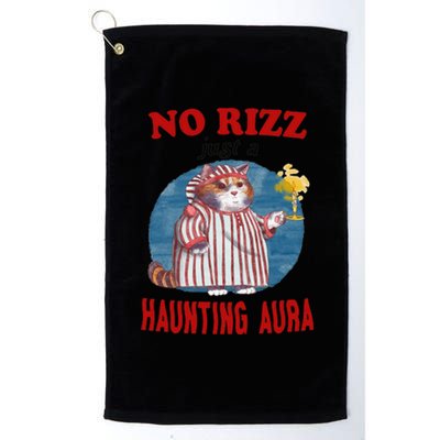 No Rizz Just Haunting Aura Platinum Collection Golf Towel