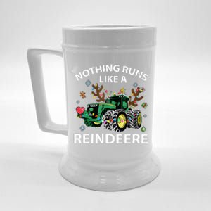 Nothing Runs Like A Reindeere Christmas Tractor Beer Stein