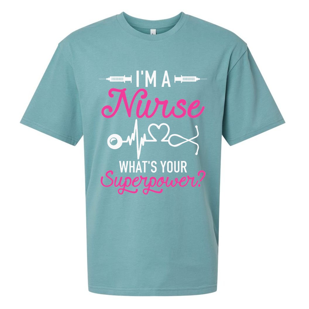 Nurse RN Life I'm A Nurse What's Your Superpower Sueded Cloud Jersey T-Shirt