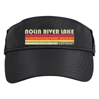 Nolin River Lake Kentucky Funny Fishing Camping Summer Adult Drive Performance Visor