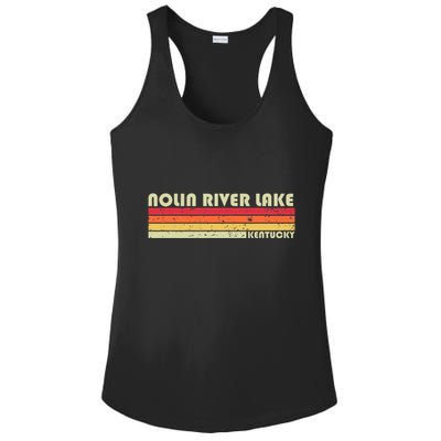 Nolin River Lake Kentucky Funny Fishing Camping Summer Ladies PosiCharge Competitor Racerback Tank