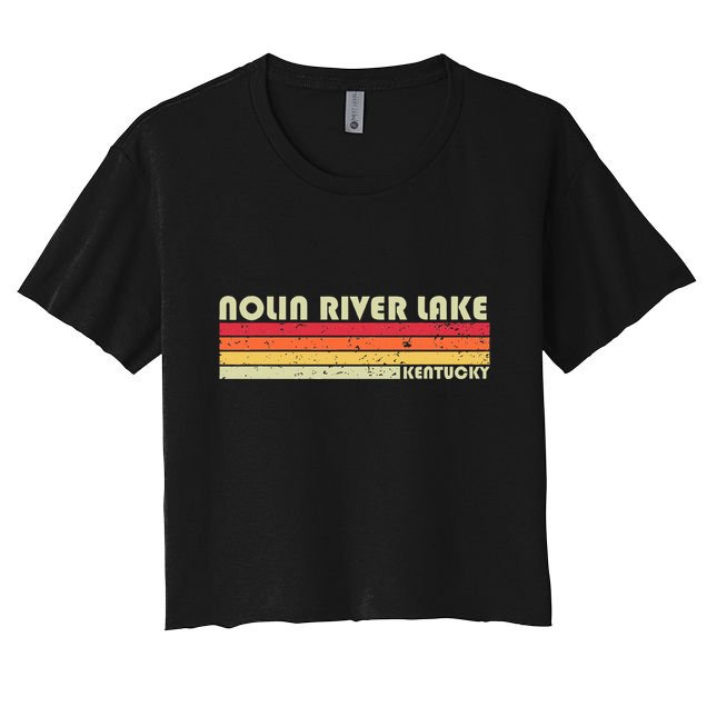 Nolin River Lake Kentucky Funny Fishing Camping Summer Crop Top