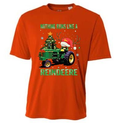 Nothing Runs Like A Reindeere Christmas Cooling Performance Crew T-Shirt