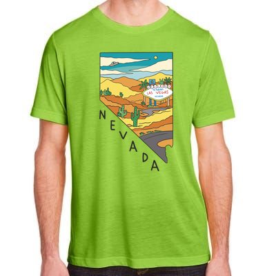 Nevada Retro Las Vegas Adult ChromaSoft Performance T-Shirt