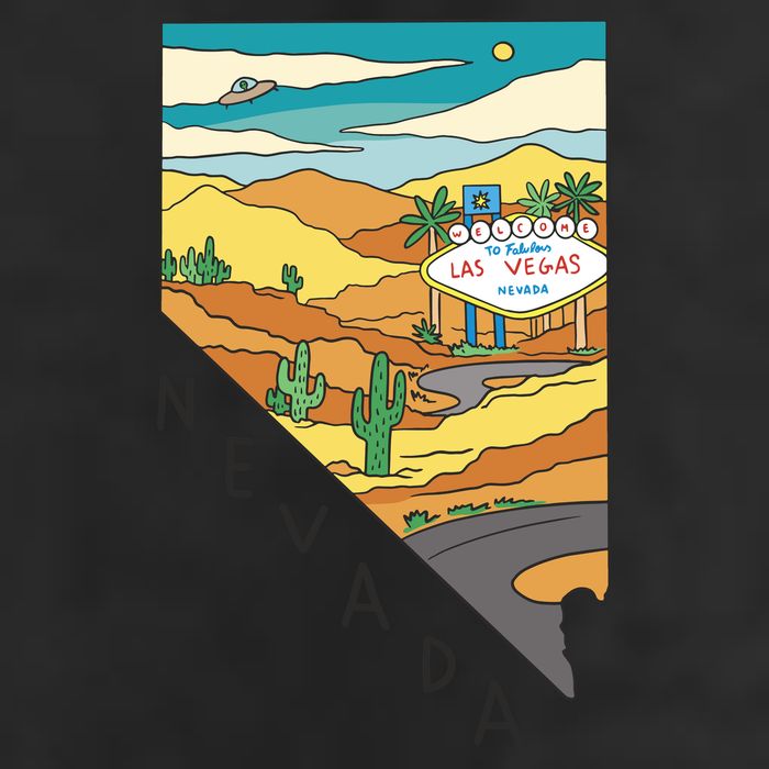 Nevada Retro Las Vegas Cool Comfort Performance Bucket Hat